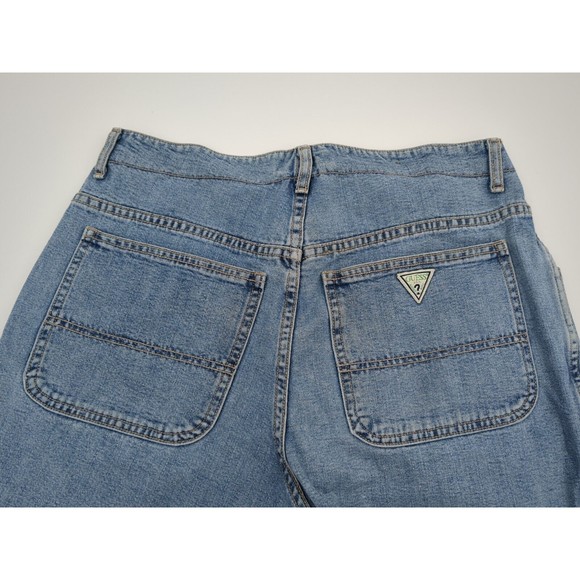Vintage 90s Guess Jeans Shorts Made in USA Women size 32 High Waisted Mom 1990s - Picture 11 of 11